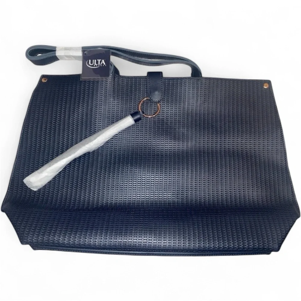 Ulta Navy Tote Bag with Tassel NWT Spacious Everyday Carryall | NWT